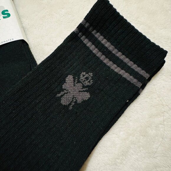 Bombas Calf Socks mens size XL solid black Honeycomb cushion stay up 3 pairs new - Picture 7 of 9